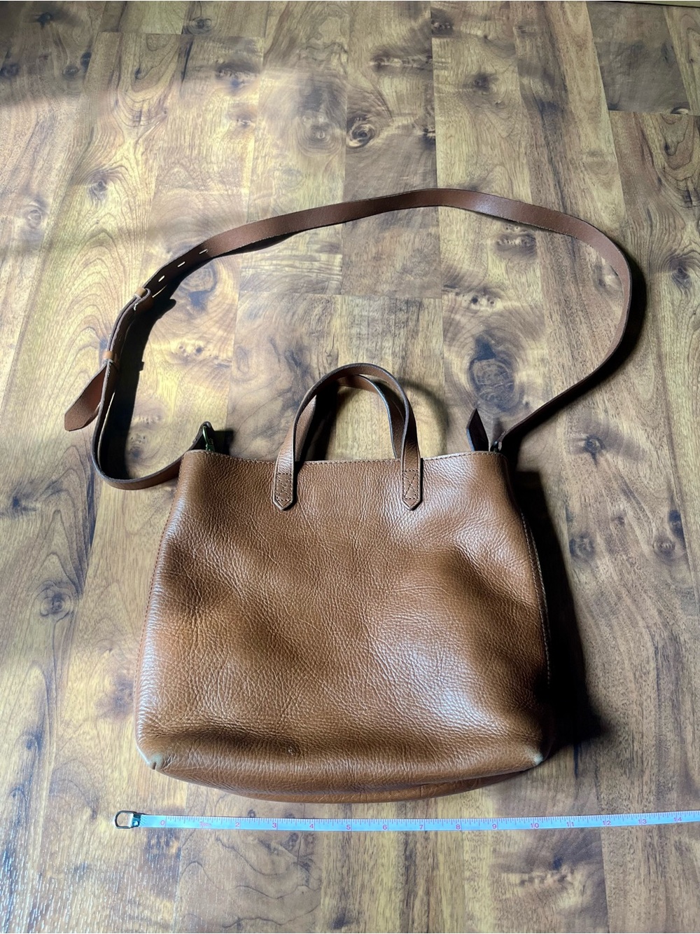 Madewell Brown Leather Crossbody Tote